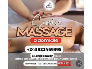 Service de massage a domicile avec des masseuses professionnel et discrète a votre disposition dans la ville de Kinshasa